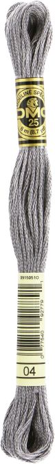 DMC 6 Strand Embroidery Cotton 8.7yd Dark Tin