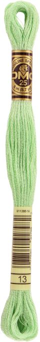 DMC 6 Strand Embroidery Cotton 8.7yd Medium Light Nile Green
