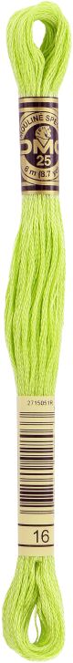 DMC 6 Strand Embroidery Cotton 8.7yd Light Chartreuse