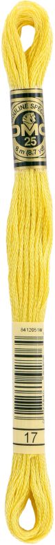 Dmc 6 Strand Embroidery Cotton 8.7Yd Light Yellow Plum 1 Pack of 12 Pieces