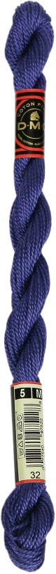DMC Pearl Cotton Yarn Size 5 27.3yd Dark Blueberry 1 pack of 1 Skein
