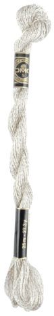 DMC Metallic Pearl Cotton Yarn Size 5 27.3yd Silver 1 Pack of 1 Skein