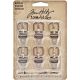 Idea Ology Metal Buckles W Brads 1.5 inch 6 Per Pkg Antique Nickel Brass and Copper