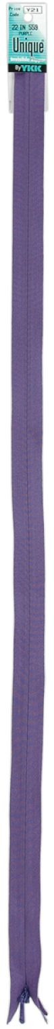 YKK Unique Invisible Zipper 22 Inch Purple