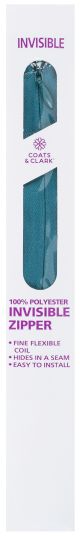 Coats Invisible Zipper 12 inch To 14 inch Oriental Blue