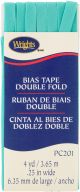 Wrights Double Fold Bias Tape .25 Inch X4yd Aquamarine II