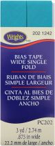 Wrights Single Fold Bias Tape .875 inch X3yd Mediterranean