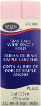 Wrights Single Fold Bias Tape .875 InchX3yd Light Pink