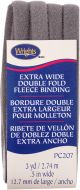 Wrights Double Fold Fleece Binding .5Inch X3yd Heather Grey