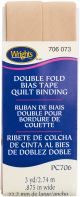 Wrights Double Fold Quilt Binding .875inchesX3ydTan