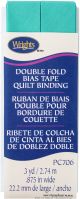 Wrights Double Fold Quilt Binding .875 inch X3yd Aquama