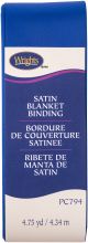 Wrights Single Fold Satin Blanket Binding 2 inch X4.75yd Yale Blue