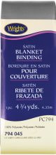 Wrights Single Fold Satin Blanket Binding 2 Inch X4.75yd Light Gray
