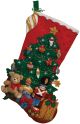 Bucilla Felt Stocking Applique Kit 18 Inch Long Under The Tree
