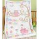 Jack Dempsey Stamped White Quilt Crib Top 40 Inch X60 Inch Owls