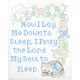 Jack Dempsey Stamped White Sampler 11 Inch X14 Inch Now I Lay Me Down To Sleep