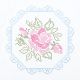 Jack Dempsey Stamped White Quilt Blocks 18 inch X18 inch 6Per Pkg XX Rose