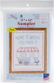 Jack Dempsey Stamped White Sampler 11 InchX14 Inch Happy Camper