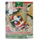 Bucilla Felt Stocking Applique Kit 18 Inch Long Santas Visit