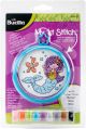 Bucilla Per My 1st Stitch Mini Counted Cross Stitch Kit 3 Inch Round Mermaid 14 Count