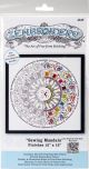 Design WorksperZenbroidery Stamped Embroidery Kit 12 InchX12 Inch Sewing Mandala