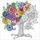 Design Works Per Zenbroidery Stamped Embroidery Kit 10 Inch X10 Inch Tree