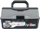 ArtBin Lift Tray Box W 2 Trays and Quick Access Lid Storage 8 inch X14 inch X7.5 inch Black and Gray
