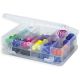Creative Options Micro Double Utility Box 14 Compartments 4.375 Inch X3 Inch X1.25 Inch Clear