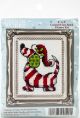 Design Works Counted Cross Stitch Kit 2 Inch X3 Inch Candy Cane Dog 14 Count