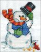Design Works Counted Cross Stitch Kit 2 inch X3 inch Snowma