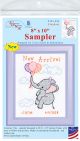 Jack Dempsey Stamped White Sampler 8 inch X10 inch Elephant