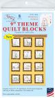 Jack Dempsey Themed Stamped White Quilt Blocks 9inchesX9inches 12 Per PkgWilderness Animals