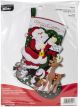 Bucilla Felt Stocking Applique Kit 18 Inch Long Santas Choir Practice