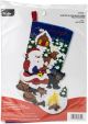 Bucilla Felt Stocking Applique Kit 18 Inch Long SantaS Black Bear Cabin