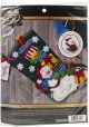 Bucilla Felt Stocking Applique Kit 18 Inch Long Snowman W Per Presents