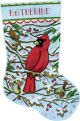 Design Works Cross Stitch Stocking Kit 17 Inch Long Cardinal 14 Count