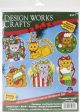 Design Works Plastic Canvas Ornament Kit 3 Inch X3.5 Inch Set Of 6 Christmas Kittens 14 Count