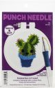 Design Works Punch Needle Kit 3.5 Inch Round Cactus