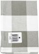 Dunroven House Flat Weave Tea Towel 20 InchX28 Inch Grey and White 3 Inch Check