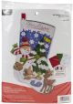 Bucilla Felt Stocking Applique Kit 18 inch Long Ice Fishing Snowman