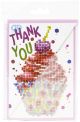 Diamond Dotz Diamond Art Greeting Card Kit 5 inch X7 inch Cupcake Thank You