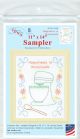 Jack Dempsey Stamped White Sampler 11 InchX14 Inch Homemade