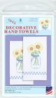 Jack Dempsey Stamped Decorative Hand Towel Pair 17 inch X28 inch Sunflowers