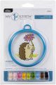 Bucilla Per My 1st Stitch Mini Counted Cross Stitch Kit 3 Inch Round Hedgehog 14 Count
