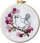 Bucilla Stamped Embroidery Kit Cherry Blossom Birdie