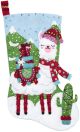 Bucilla Felt Stocking Applique Kit 18Inch Long Christmas Llama