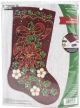 Bucilla Felt Stocking Applique Kit 18 inch Long Glitzy Poinsettia