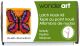 Caron Wonderart Latch Hook Kit 8 Inch X8 Inch Butterfly 1 Pack of 1 Kit