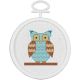 Janlynn Mini Counted Cross Stitch Kits 2.5 Inch Round Owl 18 Count