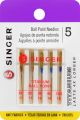 Singer Titanium Universal Ball Point Machine Needles Sizes 11 80 2 14 90 2 and 16 100 1